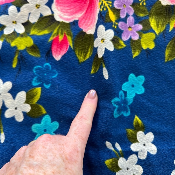 Vintage Ui Maikai Hawaiian Muu Muu dress made in Hawaii Blue & Pink Floral sz 10 - Picture 8 of 9